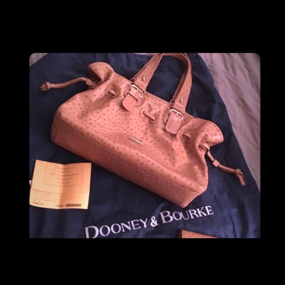 Dooney & Bourke leather Ostrich hobo